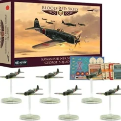 Shop All*Blood Red Skies - Imperial Japan: Kawanishi N1K2 Shiden-Kai 'George' Squadron - Miniature Marvels: Airplane Models & Painted Dice