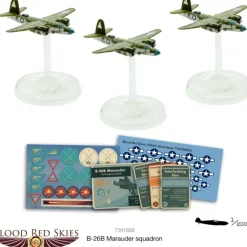 Shop All*Blood Red Skies - US Air Force: B-26B Marauder Squadron - Miniature Marvels: Airplane Models & Painted Dice