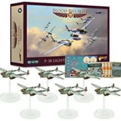 Shop All*Blood Red Skies - US Air Force: P-38 Lightning Squadron - Miniature Marvels: Airplane Models & Painted Dice