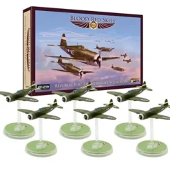 Shop All*Blood Red Skies - US Air Force: Republic P-47 Thunderbolt Squadron - Miniature Marvels: Airplane Models & Painted Dice