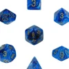Dice<Blue / Gold: Vortex Polyhedral Dice Set (7's) CHX 27436 - Miniature Marvels: Airplane Models & Painted Dice