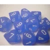 Dice<Blue / White: Frosted d10 Dice Set (10's) CHX 27206 - Miniature Marvels: Airplane Models & Painted Dice