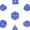 Dice<Blue / White: Frosted Polyhedral Dice Set (7's) CHX 27406 - Miniature Marvels: Airplane Models & Painted Dice