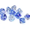 Dice<Blue / White: Nebula d10 Dice Set (10's) CHX 27266 - Miniature Marvels: Airplane Models & Painted Dice