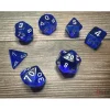 Dice<Blue / White: Translucent Polyhedral Die Set (7's) CHX 23076 - Miniature Marvels: Airplane Models & Painted Dice