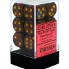 Dice<Blue Blood / Gold: Scarab 12d6 16mm Dice Set CHX 27619 - Miniature Marvels: Airplane Models & Painted Dice