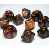 Dice<Blue Blood / Gold: Scarab d10 Dice Set (10's) CHX 27219 - Miniature Marvels: Airplane Models & Painted Dice