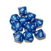 Dice<Blue with White: Opaque d10 Dice Set (10's) CHX 26206 - Miniature Marvels: Airplane Models & Painted Dice