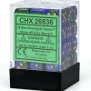 Dice<Blue-Green / Gold: Gemini 36d6 12mm Dice Block CHX 26836 - Miniature Marvels: Airplane Models & Painted Dice