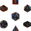 Dice<Blue-Red / Gold: Gemini Polyhedral Dice Set (7's) CHX 26429 - Miniature Marvels: Airplane Models & Painted Dice