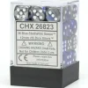 Dice<Blue-Steel / White: Gemini 36d6 12mm Dice Block CHX 26823 - Miniature Marvels: Airplane Models & Painted Dice
