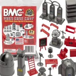 Airplane Model*BMC Toys 48558 Sci Fi Mars Base Camp Accessory Set - Miniature Marvels: Airplane Models & Painted Dice