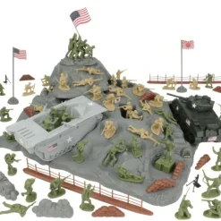 Airplane Model*BMC Toys 40036 WWII IWO Jima Playset - Miniature Marvels: Airplane Models & Painted Dice