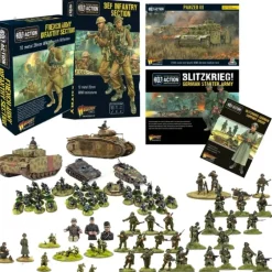 Shop All*Bolt Action - Fall of France Starter Bundle - Miniature Marvels: Airplane Models & Painted Dice