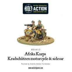 Shop All*Bolt Action - Germany: Afrika Korps Kradschutzen Motorcycle and Sidecar - Miniature Marvels: Airplane Models & Painted Dice