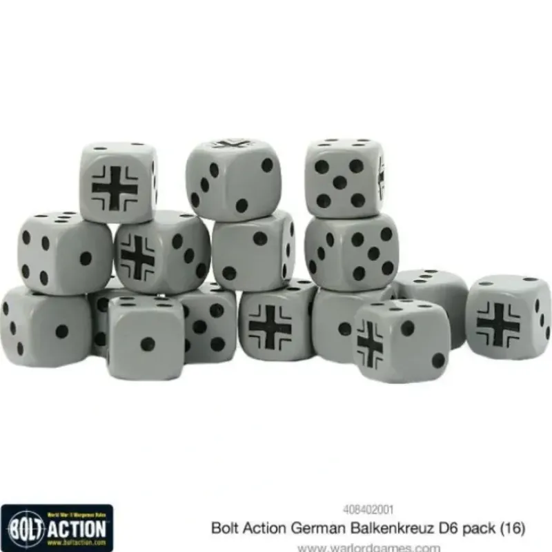 Shop All*Bolt Action - Germany: Balkenkreuz D6 Pack - Miniature Marvels: Airplane Models & Painted Dice