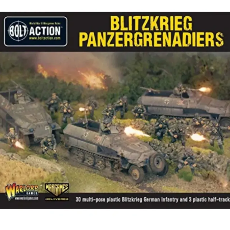 Shop All*Bolt Action - Germany: Blitzkrieg Panzergrenadiers - Miniature Marvels: Airplane Models & Painted Dice