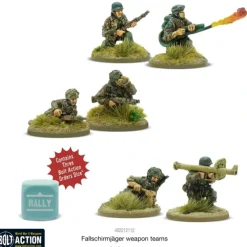Shop All*Bolt Action - Germany: Fallschirmjger Weapons Teams - Miniature Marvels: Airplane Models & Painted Dice