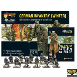 Shop All*Bolt Action - Germany: Germans Infantry (Winter) Set + Digital Guide: Battle of the Bulge - Miniature Marvels: Airplane Models & Painted Dice