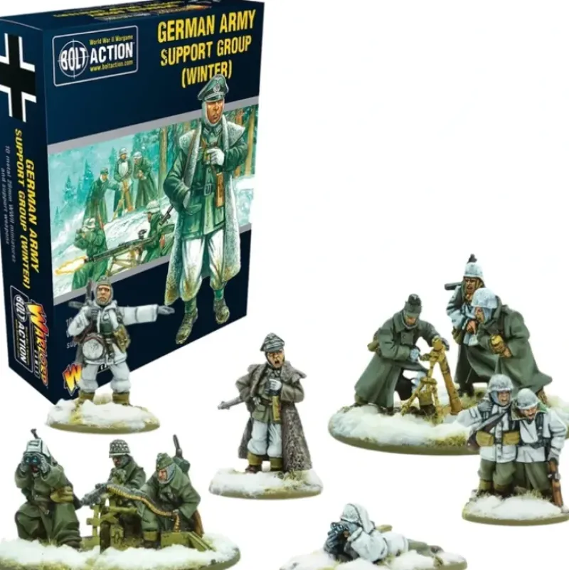 Shop All*Bolt Action - Germany: German Army Support Group (Winter) - Miniature Marvels: Airplane Models & Painted Dice