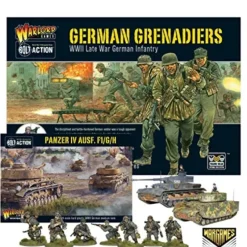 Shop All*Bolt Action - Germany: German Grenadiers and Panzer IV Ausf F1/G/H Medium Tank Set - Miniature Marvels: Airplane Models & Painted Dice