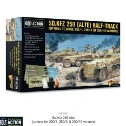 Shop All*Bolt Action - Germany: Sd.Kfz 250 (Alte) half-track (options to make 250/1, 250/3 or 250/10 variants) - Miniature Marvels: Airplane Models & Painted Dice
