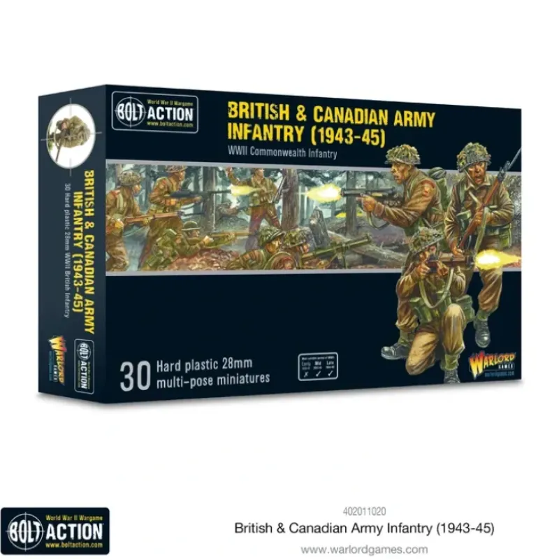 Shop All*Bolt Action - Great Britain: British & Canadian Army infantry (1943-45) - Miniature Marvels: Airplane Models & Painted Dice