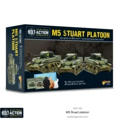 Shop All*Bolt Action - Great Britain: M5 Stuart Platoon - Miniature Marvels: Airplane Models & Painted Dice