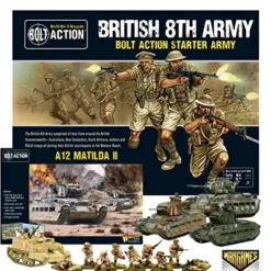 Shop All*Bolt Action - Great Britain: British 8th Army and A12 Matilda II Set - Miniature Marvels: Airplane Models & Painted Dice