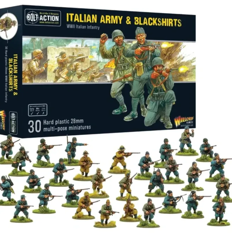 Shop All*Bolt Action - Italy: Italian Army & Blackshirts - Miniature Marvels: Airplane Models & Painted Dice
