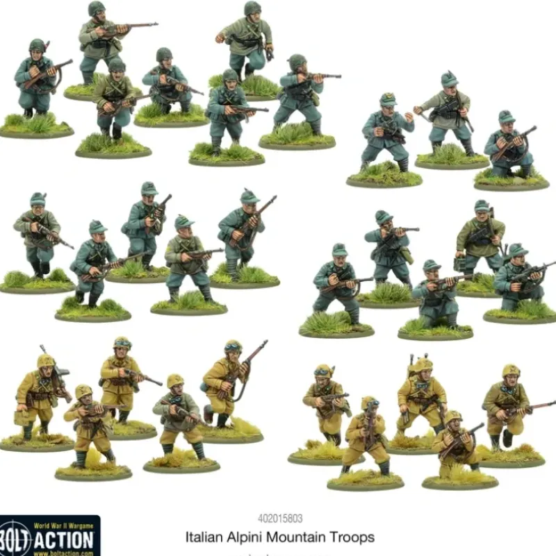 Shop All*Bolt Action - Italy: Italian Alpini Mountain Troops - Miniature Marvels: Airplane Models & Painted Dice