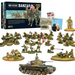 Shop All*Bolt Action - Japan: Banzai! Imperial Japanese Starter Army - Miniature Marvels: Airplane Models & Painted Dice