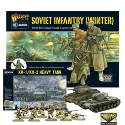Shop All*Bolt Action - Soviet Union: Soviet Winter Infantry and KV-1 Heavy Tank Set - Miniature Marvels: Airplane Models & Painted Dice