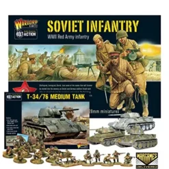 Shop All*Bolt Action - Soviet Union: Soviet Infantry and T-34/76 Medium Tank Set - Miniature Marvels: Airplane Models & Painted Dice