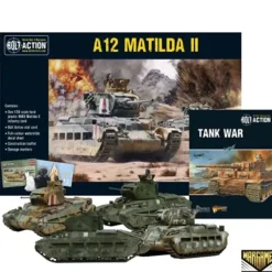Shop All*Bolt Action - Tank War: A12 Matilda II Infantry Tank + Digital Guide - Miniature Marvels: Airplane Models & Painted Dice