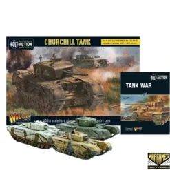 Shop All*Bolt Action - Tank War: Churchill Infantry Tank + Digital Guide - Miniature Marvels: Airplane Models & Painted Dice