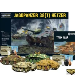 Shop All*Bolt Action - Tank War: Hetzer German Tank + Digital Guide - Miniature Marvels: Airplane Models & Painted Dice