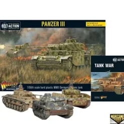 Shop All*Bolt Action - Tank War: Panzer III German Tank + Digital Guide - Miniature Marvels: Airplane Models & Painted Dice