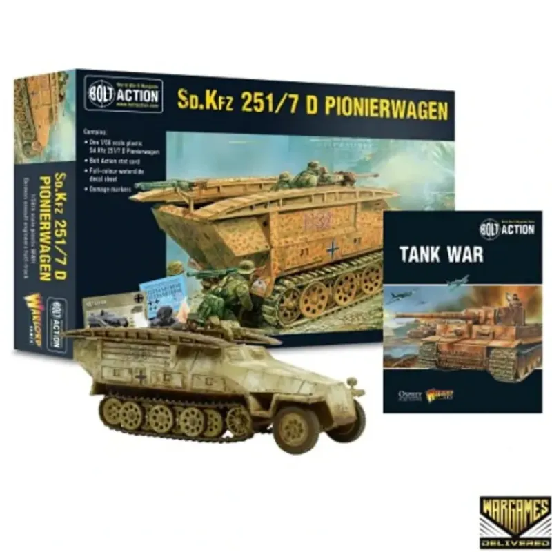 Shop All*Bolt Action - Tank War: Sd.Kfz 251 D Pionierwagen German Tank + Digital Guide - Miniature Marvels: Airplane Models & Painted Dice