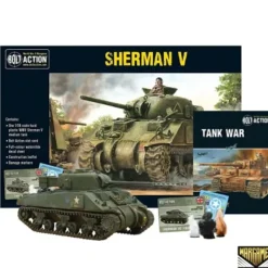 Shop All*Bolt Action - Tank War: Sherman V Tank + Digital Guide - Miniature Marvels: Airplane Models & Painted Dice