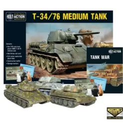 Shop All*Bolt Action - Tank War: T-34/76 Medium Tank + Digital Guide - Miniature Marvels: Airplane Models & Painted Dice