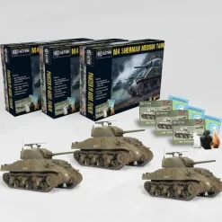 Shop All*Bolt Action - USA: M4 Sherman Medium Tank, 3-Pack - Miniature Marvels: Airplane Models & Painted Dice