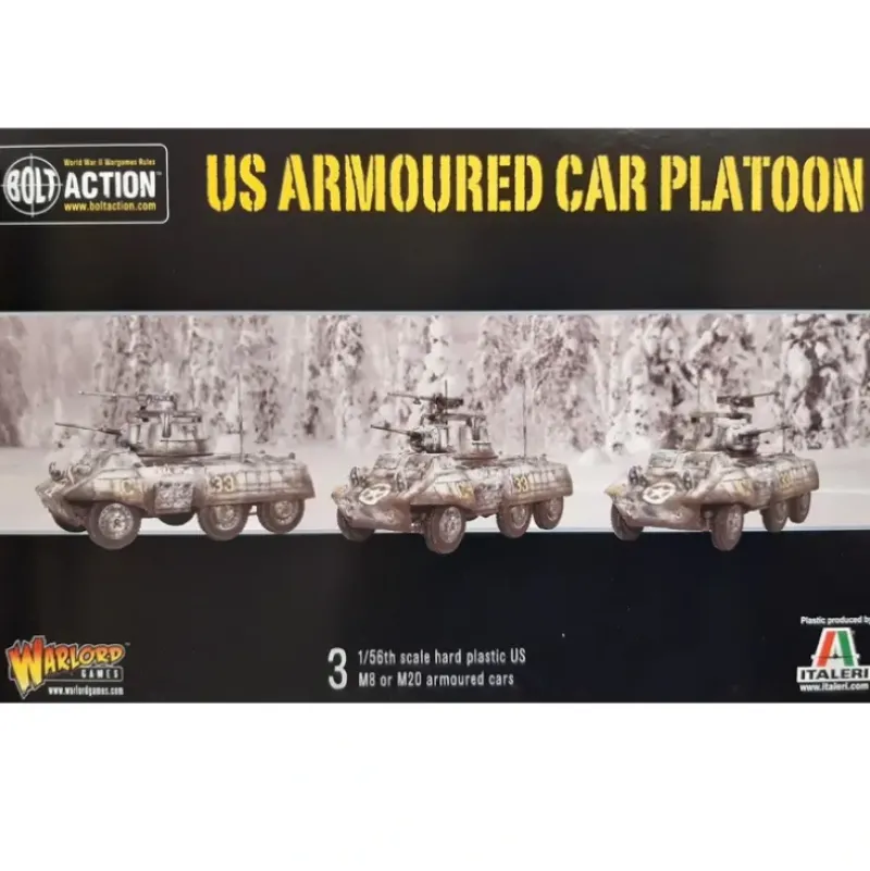 Shop All*Bolt Action - USA: M8/M20 Greyhound Scout Car Platoon - Miniature Marvels: Airplane Models & Painted Dice