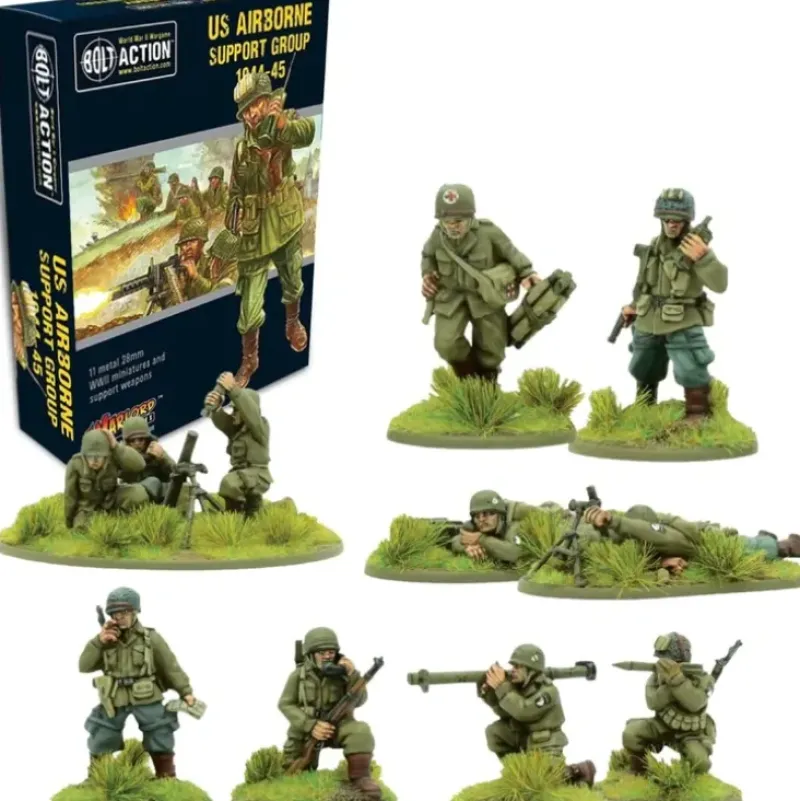 Shop All*Bolt Action - USA: US Airborne Support Group (1944-45) - Miniature Marvels: Airplane Models & Painted Dice