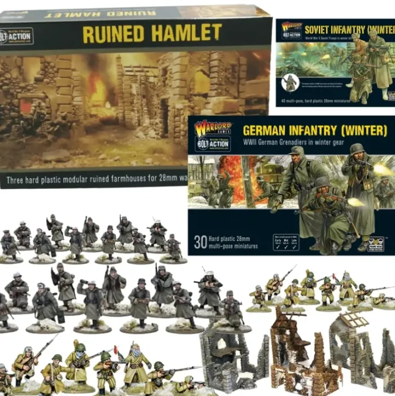 Shop All*Bolt Action - Winter Stalingrad Bundle - Miniature Marvels: Airplane Models & Painted Dice