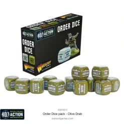 Shop All*Bolt Action: Orders Dice Pack - Olive Drab - Miniature Marvels: Airplane Models & Painted Dice