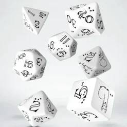 Dice<Bright Llama Dice Set (White & Black) QWS SLLA02 - Miniature Marvels: Airplane Models & Painted Dice