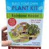 Egpull<"Build Your Own" 3D Mini Rainbow House Plant Puzzle Garden Kit - Grows Basil - Miniature Marvels: Airplane Models & Painted Dice