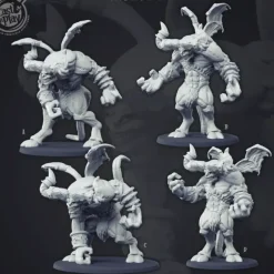 Miniature<Bull Demon - Miniature Marvels: Airplane Models & Painted Dice