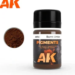 Paint<Burnt Umber - Pigments LTG AK-143 - Miniature Marvels: Airplane Models & Painted Dice